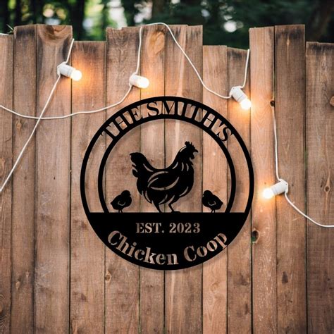 personliazed metal signs hen house|Hen House Custom Metal Wall Art .